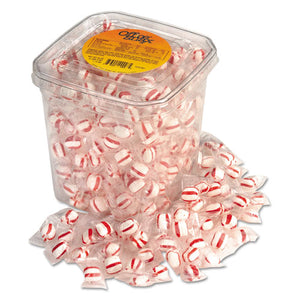 ESOFX00042 - Candy Tubs, Peppermint Puffs, Individually Wrapped, 44oz Resealable Plastic Tub