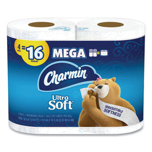 Ultra Soft Bathroom Tissue, Septic Safe, 2-ply, White, 4 X 3.92, 264 Sheets-roll, 4 Rolls-pack
