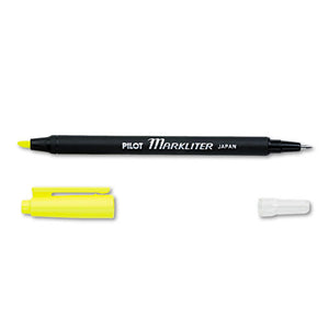 ESPIL45600 - Markliter Black Ballpoint Pen & Fluorescent Yellow Chisel-Tip Highlighter, Dozen