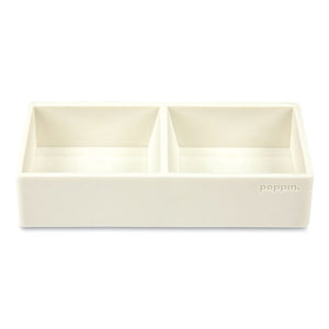 Softie This + That Tray, 2-compartment, 3 X 6.25 X 1.5, White