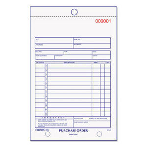 ESRED1L141 - Purchase Order Book, Bottom Punch, 5 1-2 X 7 7-8, 3-Part Carbonless, 50 Forms