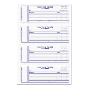 ESRED1L176 - Purchase Order Book, 7 X 2 3-4, Two-Part Carbonless, 400 Sets-book
