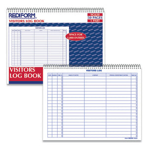 Visitors Log Book, Multicolor Cover, 11 X 8.5, 50 Pages