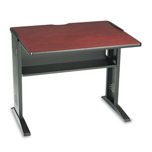 ESSAF1930 - Computer Desk W- Reversible Top, 35-1-2w X 28d X 30h, Mahogany-medium Oak-black