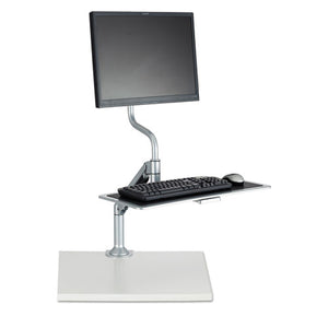 ESSAF2130SL - Desktop Sit-stand Workstations, Single Monitor, Silver