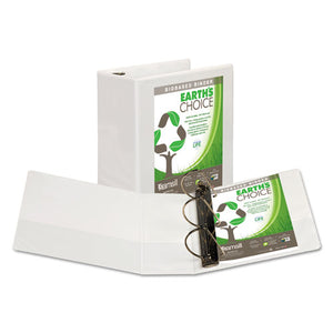 Earth's Choice Biobased D-ring View Binder, 3 Rings, 5" Capacity, 11 X 8.5, White