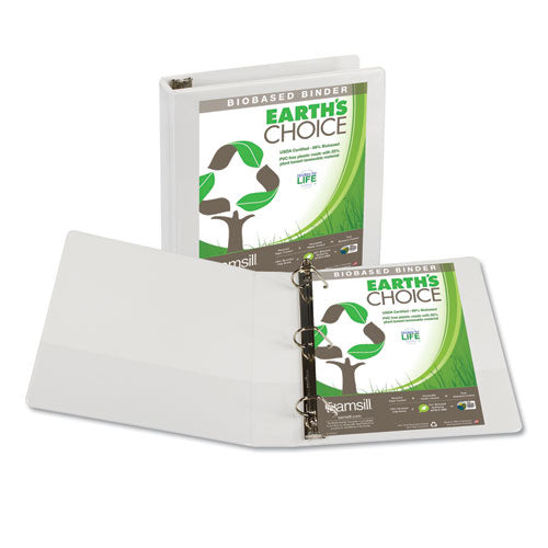 ESSAM16957 - EARTH'S CHOICE BIOBASED D-RING VIEW BINDER, 1 1-2" CAPACITY, WHITE
