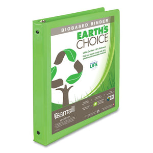 ESSAM17335 - EARTH'S CHOICE BIOBASED ECONOMY ROUND RING VIEW BINDERS, 1" CAP., LIME