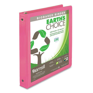 ESSAM17336 - EARTH'S CHOICE BIOBASED ECONOMY ROUND RING VIEW BINDERS, 1" CAP., BERRY