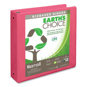 ESSAM17366 - EARTH'S CHOICE BIOBASED ECONOMY ROUND RING VIEW BINDERS, 2" CAP., BERRY