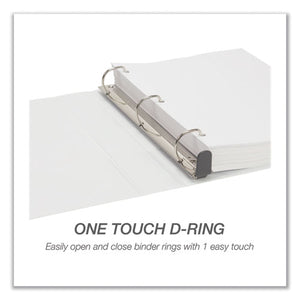 Earth's Choice Heavy-duty Biobased One-touch Locking D-ring View Binder, 3 Rings, 1" Capacity, 11 X 8.5, White