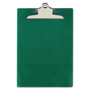ESSAU21604 - Recycled Plastic Clipboard With Ruler Edge, 1" Clip Cap, 8 1-2 X 12 Sheet, Green