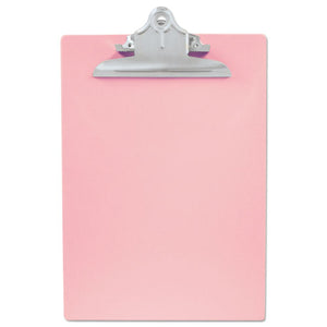 ESSAU21800 - Recycled Plastic Clipboard With Ruler Edge, 1" Clip Cap, 8 1-2 X 12 Sheets, Pink