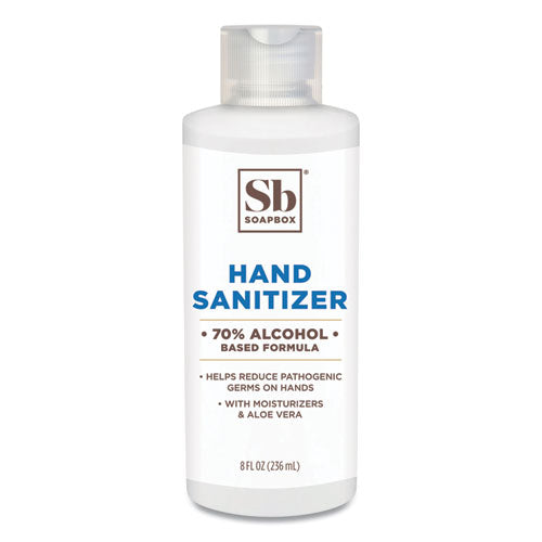 Gel Hand Sanitizer, 8 Oz Bottle With Dispensing Cap, Unscented