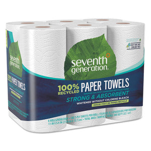 ESSEV13731PK - 100% Recycled Paper Towel Rolls, 2-Ply, 11 X 5.4 Sheets, 140 Sheets-rl, 6-pk