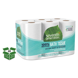 ESSEV13733CT - 100% Recycled Bathroom Tissue, 2-Ply, White, 240 Sheets-roll, 48-carton
