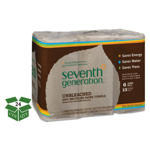 ESSEV13737 - Natural Unbleached 100% Recycled Paper Towel Rolls, 11 X 9, 120 Sh-rl, 24 Rl-ct