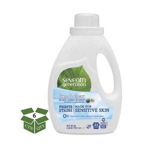 ESSEV22769CT - NATURAL 2X CONCENTRATE LIQUID LAUNDRY DETERGENT, FREE-CLEAR, 33 LOADS, 50OZ,6-CT