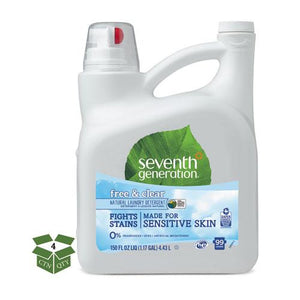 ESSEV22803CT - NATURAL 2X CONCENTRATE LIQUID LAUNDRY DETERGENT, FREE-CLEAR, 99 LOADS,150OZ,4-CT