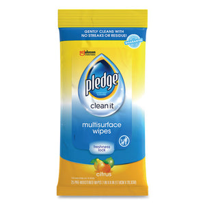 Multi-surface Cleaner Wet Wipes, Cloth, 7 X 10, Fresh Citrus, 25-pack