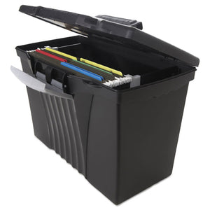 ESSTX61510U01C - Portable File Storage Box W-organizer Lid, Letter-legal, Black