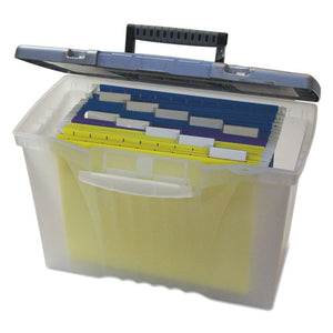 ESSTX61511U01C - Portable File Storage Box W-organizer Lid, Letter-legal, Clear