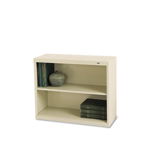 ESTNNB30PY - Metal Bookcase, Two-Shelf, 34-1-2w X 13-1-2d X 28h, Putty