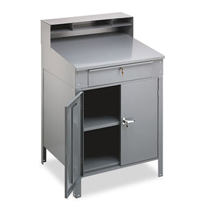 ESTNNSR58MG - Steel Cabinet Shop Desk, 36w X 30d X 53-3-4h, Medium Gray