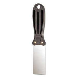 ESTOC280106 - Putty Knife, 1 1-2" Wide, Carbon Steel, Flexible Handle, Black-silver, 24-carton