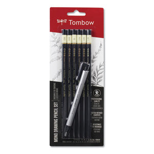 ESTOM61002 - Drawing Pencil Set With Eraser, 2b-2h-4b-6b-b-hb, 2 Mm, Black Lead, 6-set