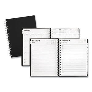 Daily Appointment Book, 11 X 8, Black Poly Cover, 2022