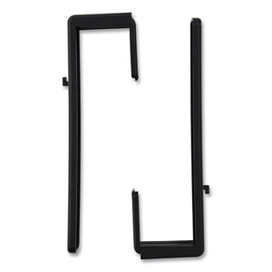 Over-the-wall Cubicle File Hangers, Black, 2-pack