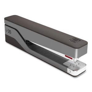 Desktop Aluminum Full Strip Stapler, 25-sheet Capacity, Gray-black