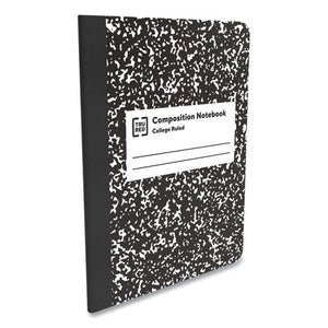 Composition Notebook, Medium-college Rule, Black-white Cover, 9.75 X 7.5, 100 Sheets, 4-pack