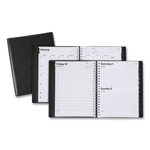 Daily Appointment Book, Four Person, 11 X 8, Black Pajco Cover, 2022