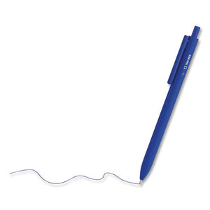 Ballpoint Retractable Pen, Medium Point, 1 Mm, Blue Ink, Blue Barrel, Dozen