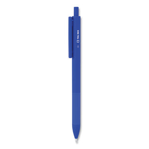 Ballpoint Gripped Retractable Pen, Medium Point, 1 Mm, Blue Ink, Blue Barrel, Dozen