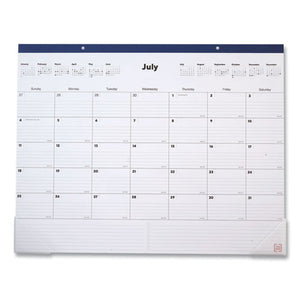 Desk Pad Calendar, Clear Corners-blue Binding, 17 X 22, 2021-2022
