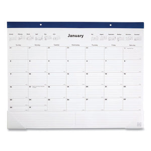 Desk Pad Calendar, Clear Corners-blue Binding, 17 X 22, 2022