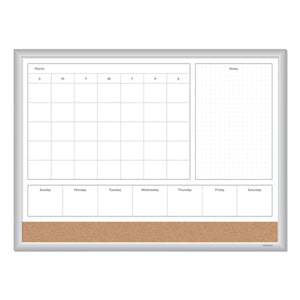 4n1 Magnetic Dry Erase Combo Board, 24 X 18, White-natural