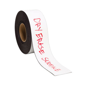 Dry Erase Magnetic Tape Roll, 2" X 50 Ft, White, 1-roll