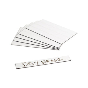 Dry Erase Magnetic Tape Strips, 6" X 0.88", White, 25-pack