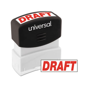 ESUNV10049 - Message Stamp, Draft, Pre-Inked One-Color, Red