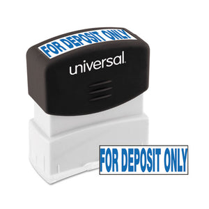 ESUNV10056 - Message Stamp, For Deposit Only, Pre-Inked One-Color, Blue