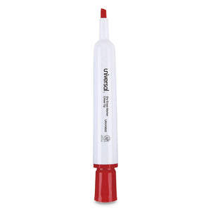 ESUNV43652 - Dry Erase Marker, Chisel Tip, Red, Dozen