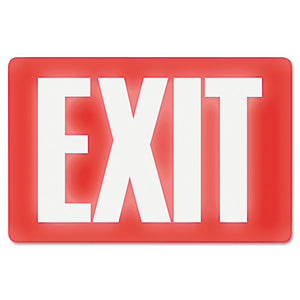 ESUSS4792 - Glow In The Dark Sign, 8 X 12, Red Glow, Exit