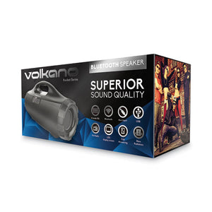 Volkano Rocket Series Bluetooth Speaker With Radio, Black