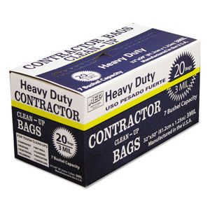 ESWBI186470 - Heavy-Duty Contractor Clean-Up Bags, 55-60 Gal, 3 Mil, 32 X 50, Black, 20-carton