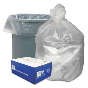 ESWBIGNT4048 - High Density Waste Can Liners, 40-45gal, 10 Microns, 40x46, Natural, 250-carton