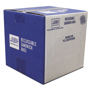 ESWBIZIP1SS500 - Recloseable Zipper Seal Sandwich Bags, 1.15mil, 6.5 X 5.875, Clear, 500-box